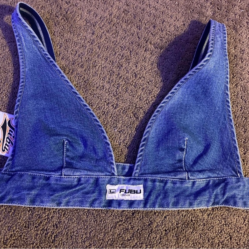 Fubu × Forever 21 denim bralette top